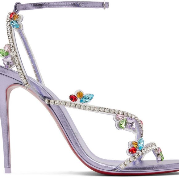 ✨️Limited Edition✨️ CHRISTIAN LOUBOUTIN Joli Queen Crystal Size: 38.5 - Picture 4 of 6